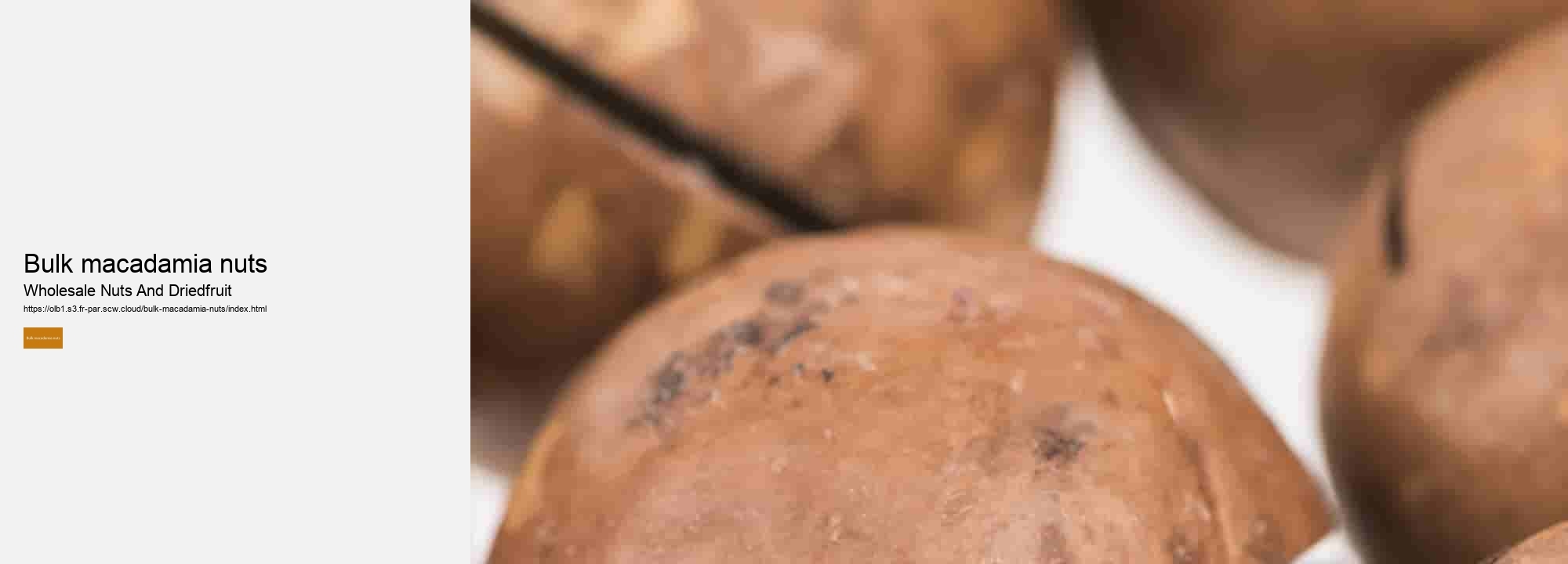 Bulk macadamia nuts