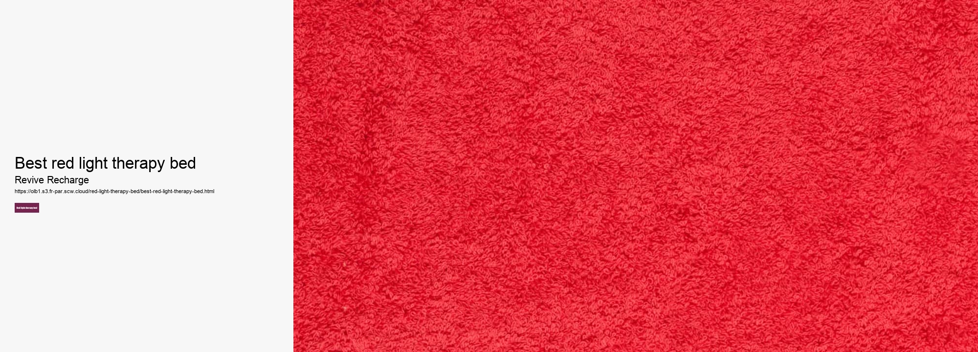 Best red light therapy bed