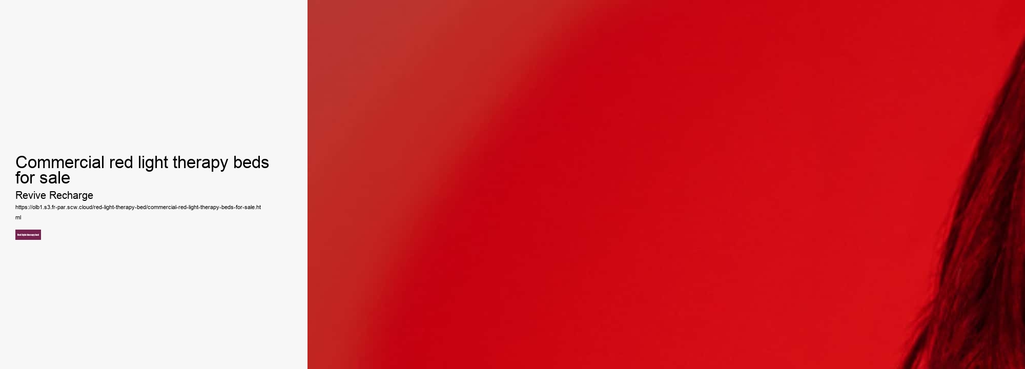 commercial red light therapy beds for sale