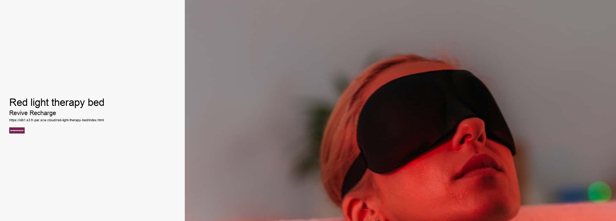 Red light therapy bed