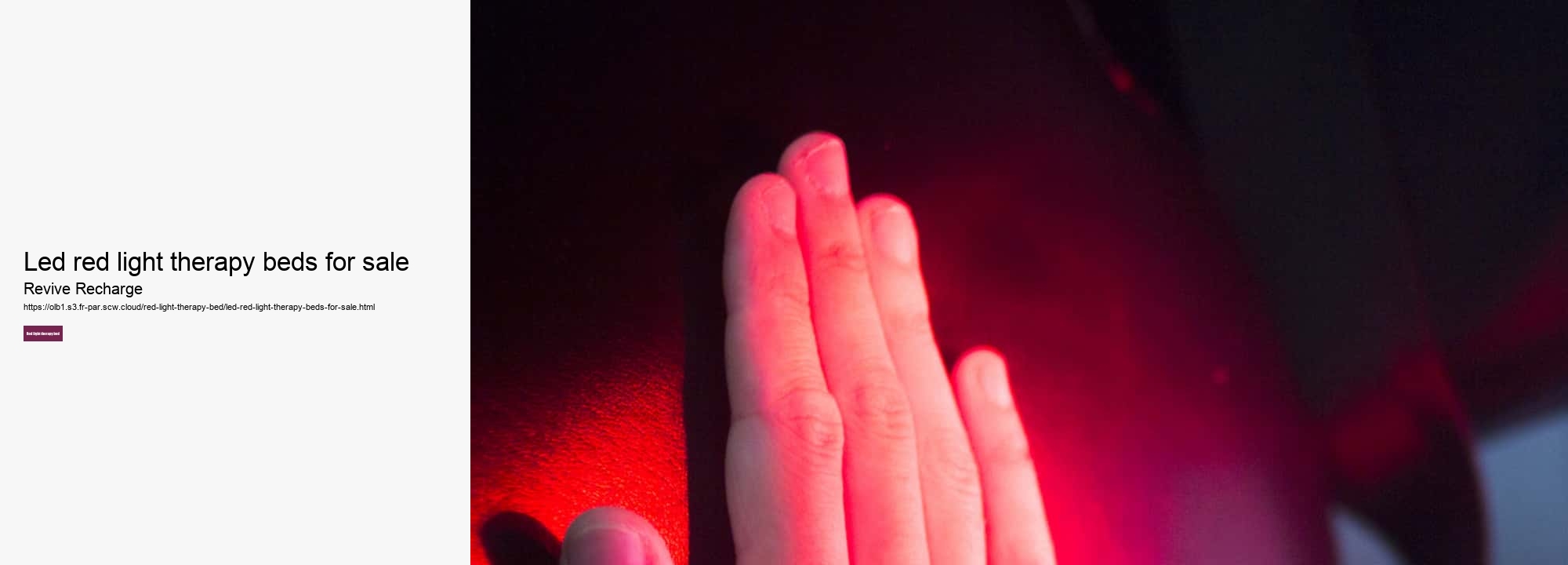 led red light therapy beds for sale